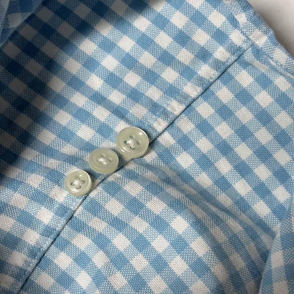 Ralph Lauren Men Gingham Check Shirt Size XL Light Blue‎ Long Sleeve Button Down - Picture 10 of 10